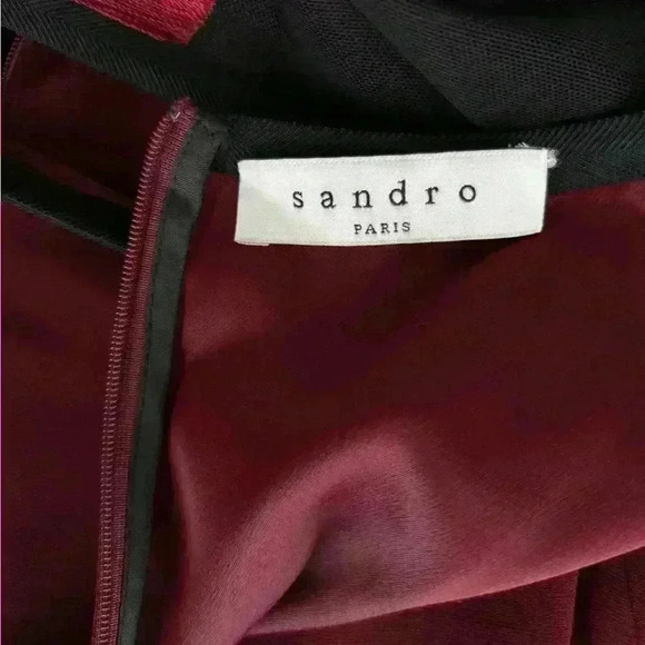 Sandro Fringe Trim Cocktail Dress, Size  S - Picture 5 of 6